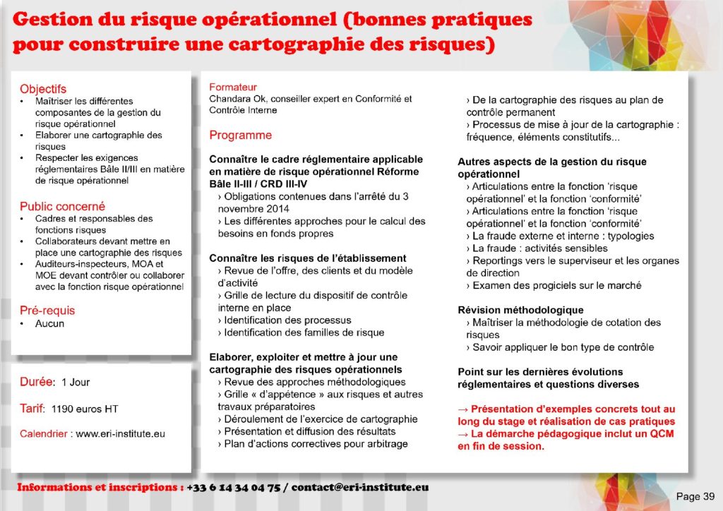 Gestion Du Risque Opérationnel (construire Une Cartographie Des Risques ...